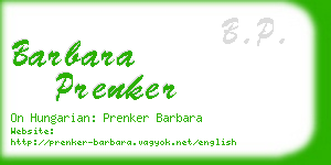 barbara prenker business card